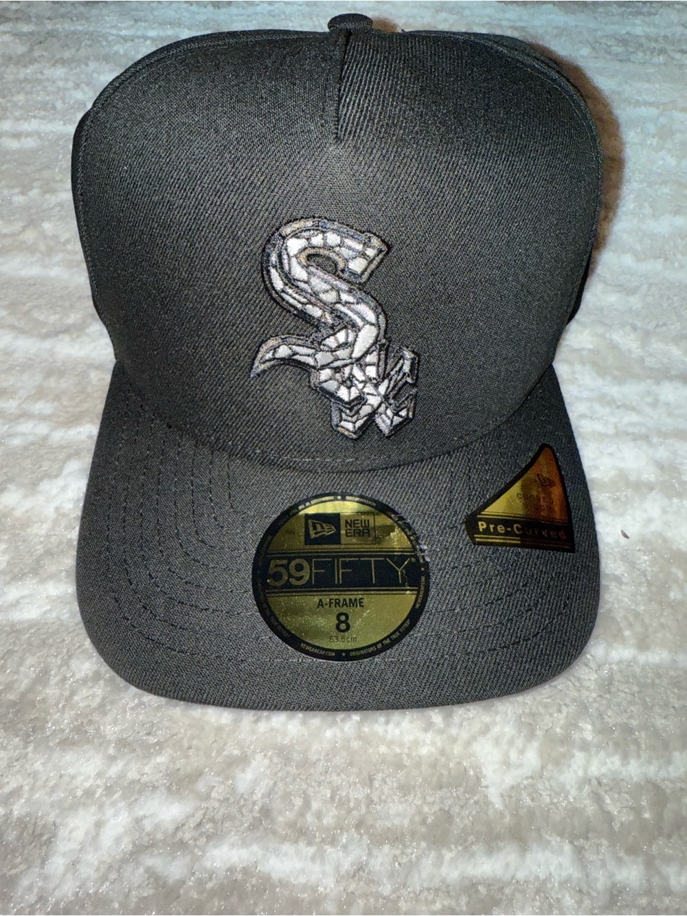 New Era Black Fitted Cap with White Chicago 'S' Logo
